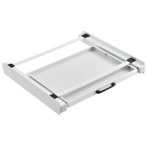 Kit de Superposition avec Tablette Coulissante pour Lave-Linge Sèche-Linge Standard Blanc [en.casa]