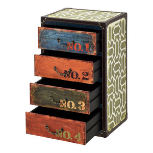 Commode Goslar avec 4 Tiroirs 66 x 40 x 30 cm Multicolore [en.casa]