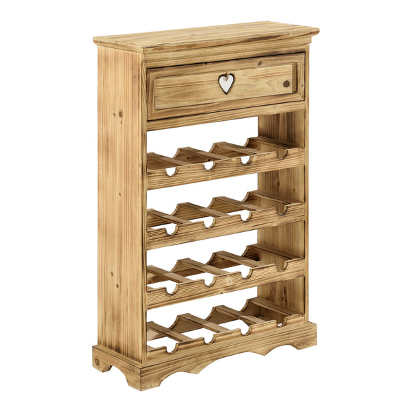 Casier à Bouteilles Mosel pour 16 Bouteilles de Vin 86 x 55 x 22 cm Naturel [en.casa]