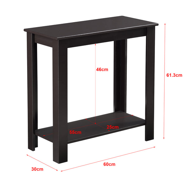 Table Basse de Salon Chur 61,3 x 60 x 30 cm Marron Foncé [en.casa]