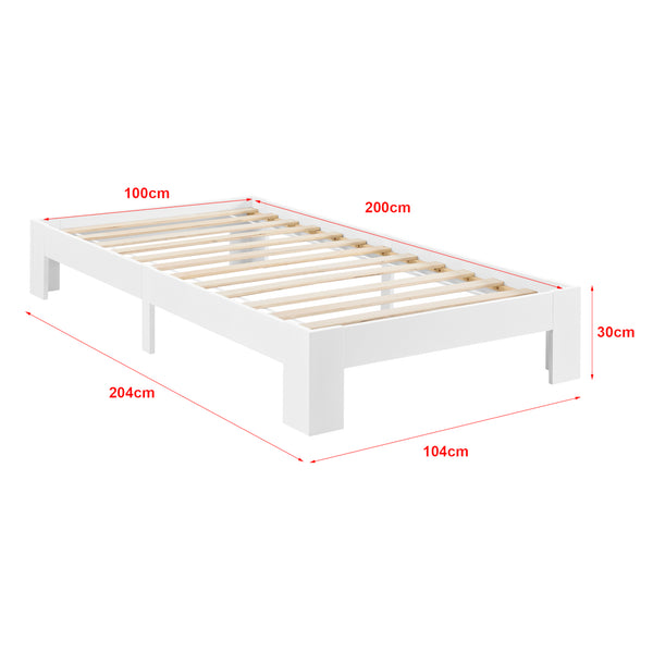 Lit en bois Raisio avec matelas en mousse froide différentes couleurs et tailles en.casa
