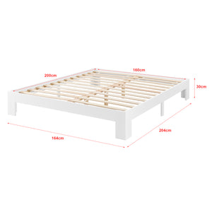 Lit en bois Raisio avec matelas en mousse froide différentes couleurs et tailles en.casa