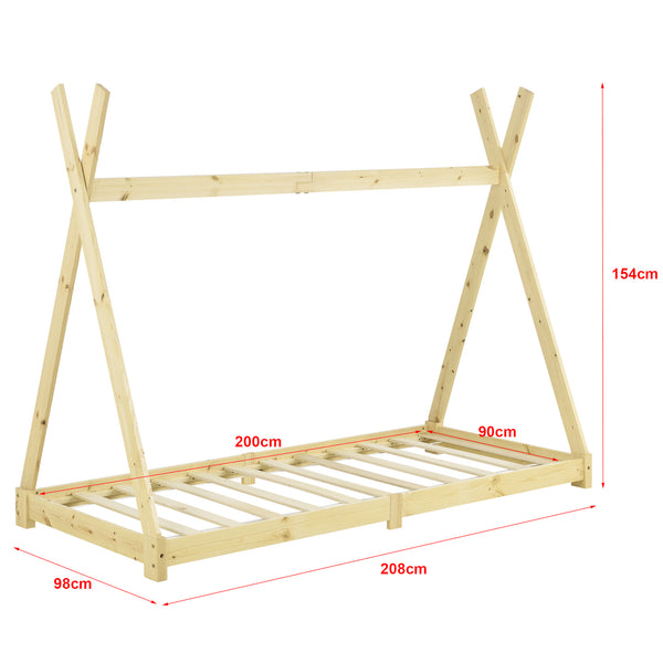 Lit enfant Höri 90x200 cm avec matelas en mousse froide, différentes couleurs en.casa