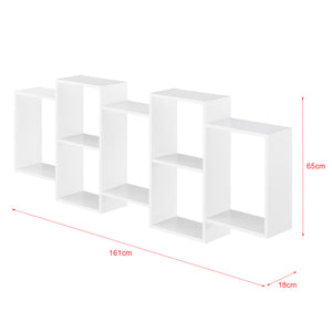 Meuble Mural Jessheim 161 x 18 x 65 cm Blanc Mat Laqué [en.casa]