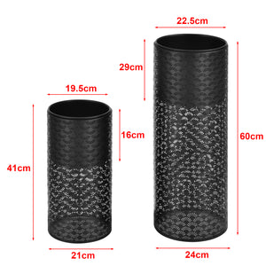 Set Cache-Pot Virton Métal Tailles Différentes Noir [en.casa]