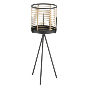 Lot de 2 Supports de Plante Lasne Noir Beige [en.casa]