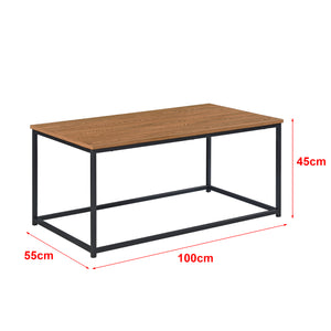 Table basse Esbjerg 100x55x45cm Ton de bois foncé en.casa