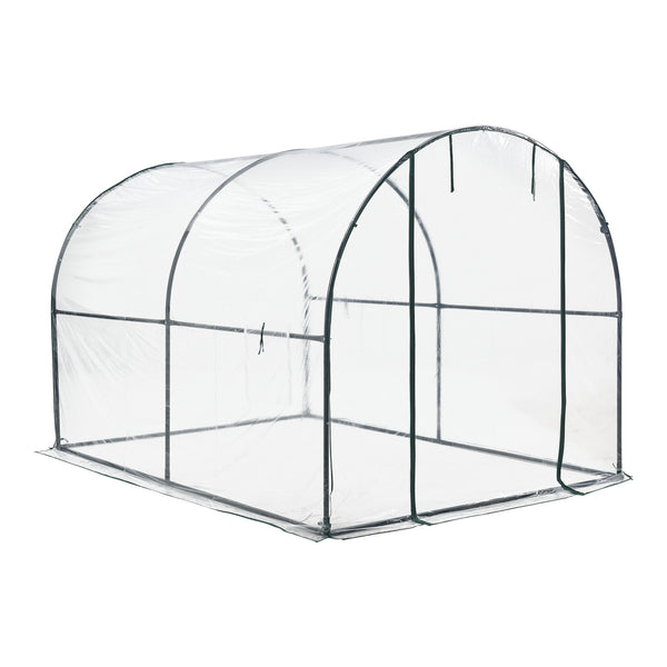 Serre de jardin tunnel Grünwald en acier et PVC 200 x 300 x 190 cm [en.casa]
