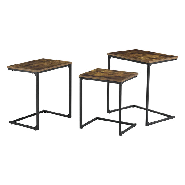 Ensemble de tables d'appoint Tjörn lot de 3 teinte bois foncé [en.casa]