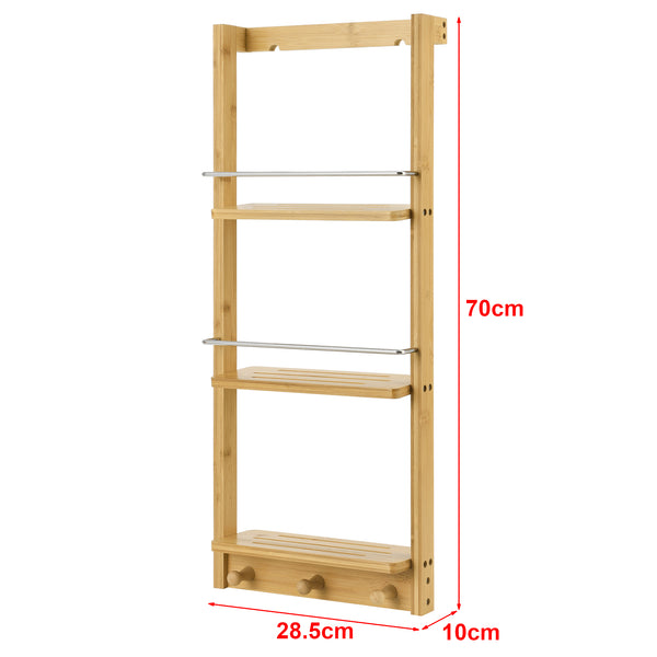 Étagère Murale de Salle de Bain Lidingö 29 x 10 x 70 cm [en.casa]