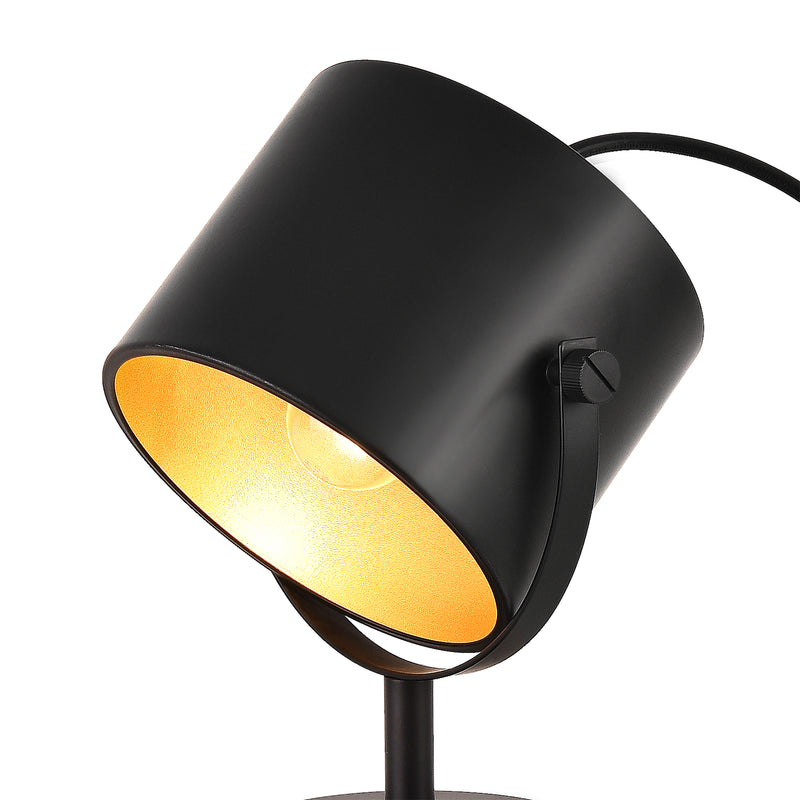 Croquis coté Lampe de bureau Farstorp en métal hauteur 25 cm noir [lux.pro]