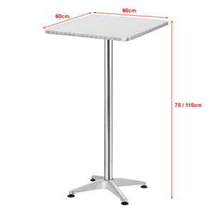 Table de bar et bistrot Järpen Hauteur réglable Carré [en.casa]