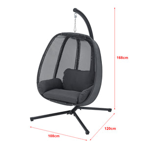 Siège suspendu avec cadre Abegondo [en.casa]