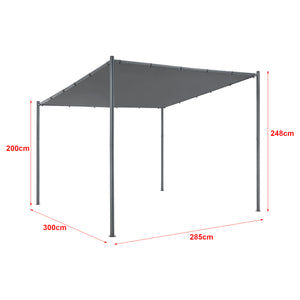 Pavillon Carunchio 300x285x248cm Gris foncé [en.casa]