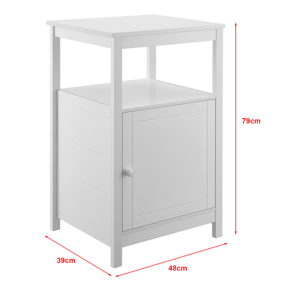 Table d'appoint Merijärvi 79x48x39cm Blanc [en.casa]