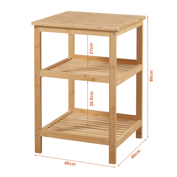 Étagère sur pied en bambou Ikerasak [en.casa]