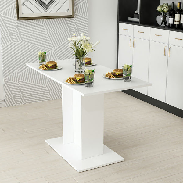 Table à manger Galten pour 4 personnes Blanc [en.casa]