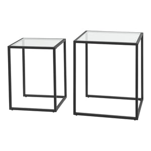 Table de salle à manger Holstebro Noir/Transparent [en.casa]