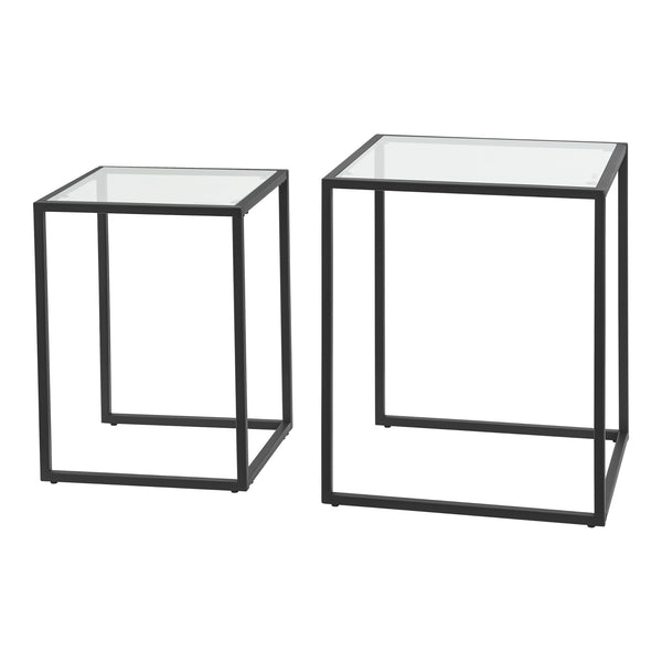 Table de salle à manger Holstebro Noir/Transparent [en.casa]