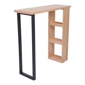 Table de bar Nørager avec étagère intégrée 89,5 x 90 x 29 cm [en.casa]