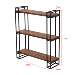 Étagère murale Falster à 3 niveaux 77 x 60 x 20 cm pin lasuré [en.casa]