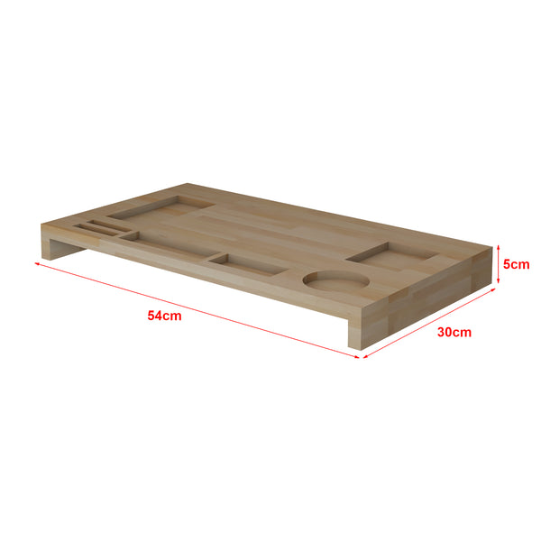 Réhausseur d'écran Ringsted 5 x 54 x 30 cm bois de hêtre [en.casa]