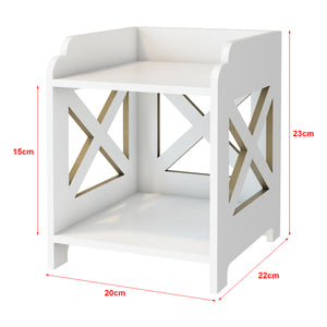 Organisateur de salle de bain Struer 23x20x22 cm Blanc [en.casa]