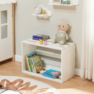 Table d'appoint Rønde 43x64x33 cm Blanc [en.casa]