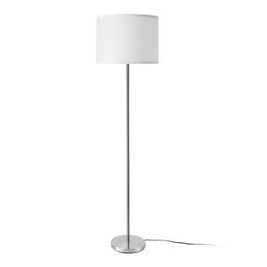 Lampadaire Tamworth E27 Argent Textile [lux.pro]