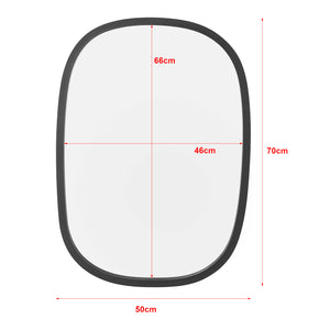 Miroir mural Copertino 70x50 cm Noir mat [en.casa]