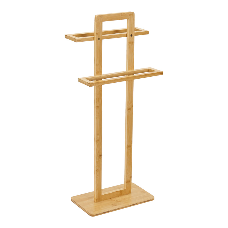 Croquis coté Porte-serviette Træna sur pied 85 x 33,5 x 20 cm bambou [en.casa]