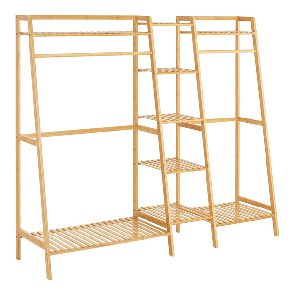 Portant à vêtements Sogndal bambou [en.casa]