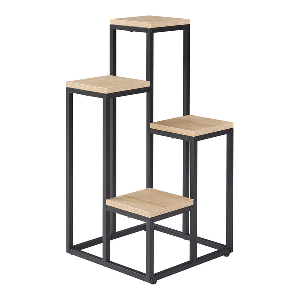 Étagère à plantes Ameland 4 niveaux noir effet bois [en.casa]