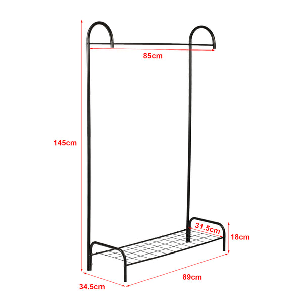 Porte-manteau Vallø en métal noir [en.casa]