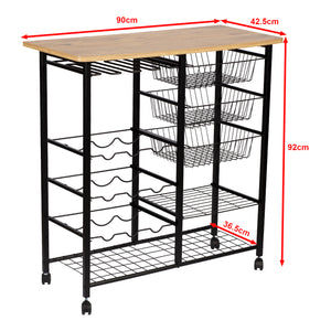 Desserte Rønnede Métal Noir [en.casa]