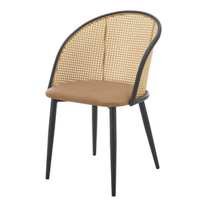 Chaise de salle à manger Gagnef lot de 2 Marron / Noir [en.casa]