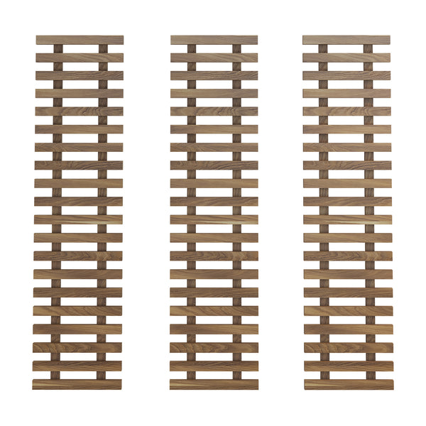 Ensemble d'étagères murales pour pots de fleurs Herwijnen 3 pièces 100x24cm Ton bois foncé [en.casa]