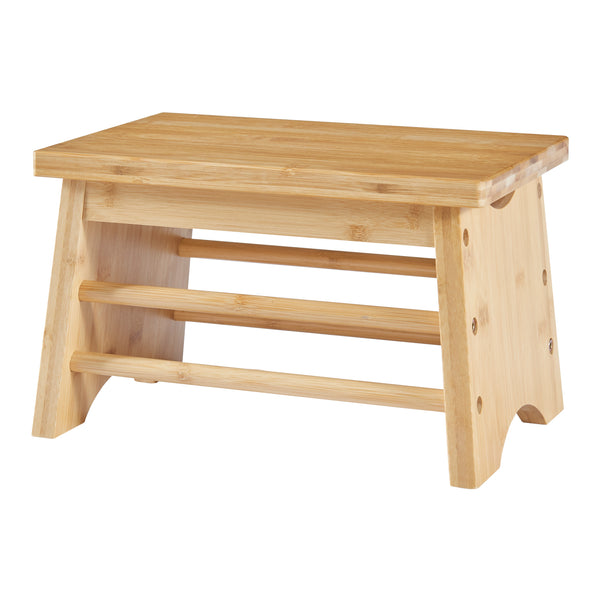 Marchepied Ryslinge bambou 33 x 22 x 20 cm naturel [en.casa]