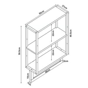 Étagère murale de salle de bain Östra bambou 59 x 52 x 21 cm naturel [en.casa]