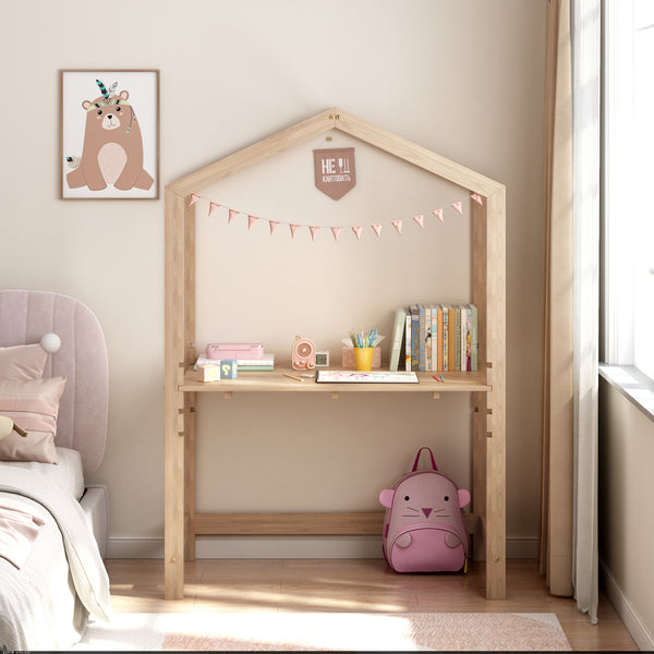 Bureau pour enfants Suså 110x50x160cm Bois de pin [en.casa]