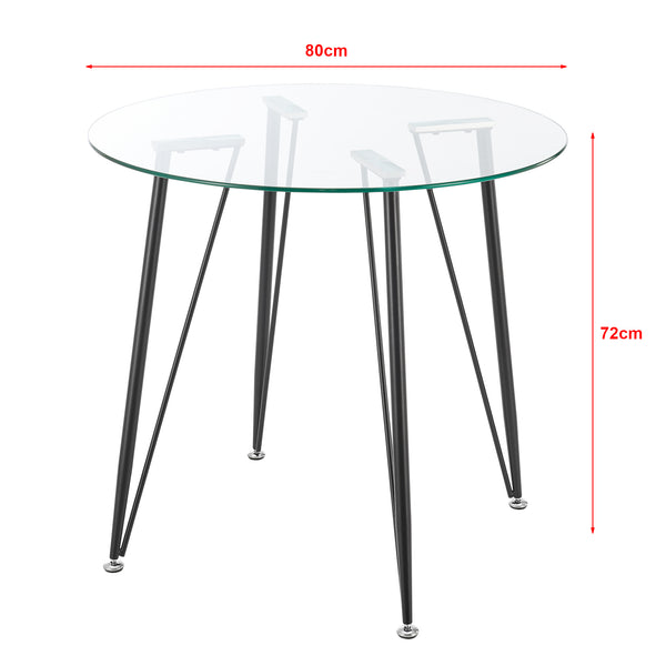 Table en verre Huittinen [en.casa]