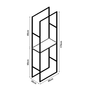 Range-bûches Ulvila pour intérieur 170 x 45 x 30 cm noir [en.casa] 