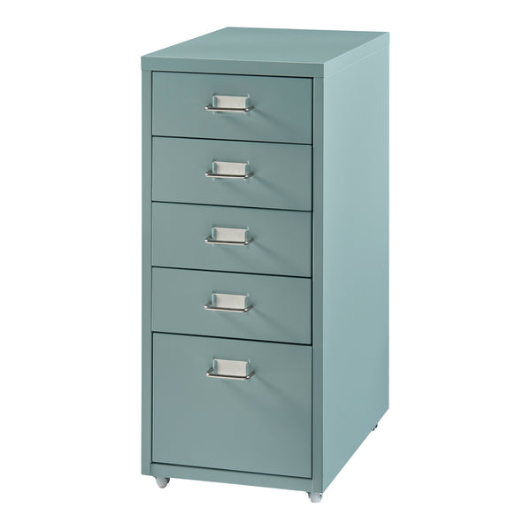 Caisson de bureau Kökar à roulettes avec 5 tiroirs 69 x 28 x 41 cm [en.casa]