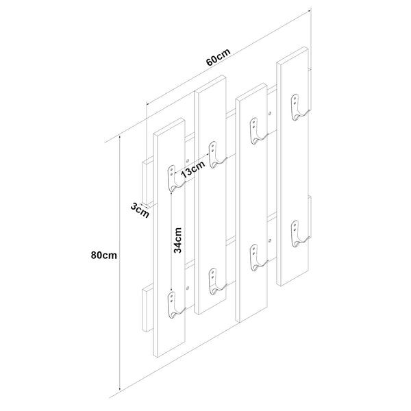 Porte-manteau mural Raseborg [en.casa]