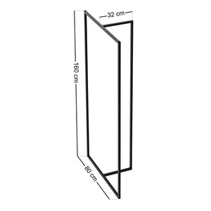 Porte-manteau Hurdal 160x80x32cm Noir [en.casa]