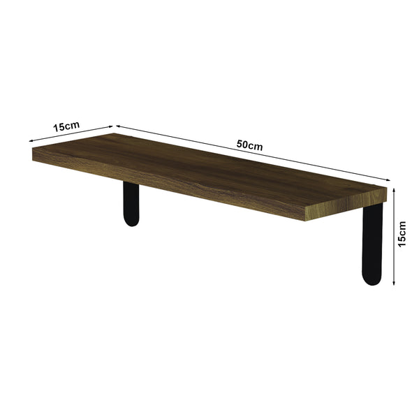 Étagère murale Frogn lot de 5 Couleur bois/Noir [en.casa]