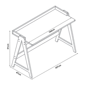 Bureau Härryda Bambou 107x47x81 cm Naturel [en.casa]