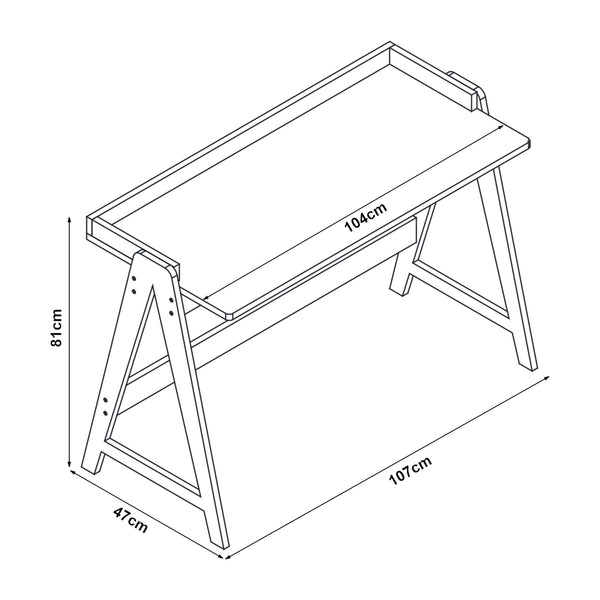 Bureau Härryda Bambou 107x47x81 cm Naturel [en.casa]
