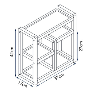 Étagère de salle de bain Höör 42x37x17 cm Bambou [en.casa]