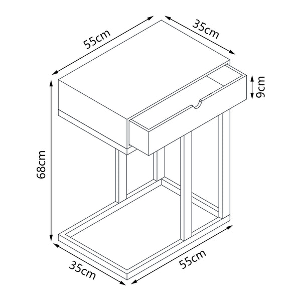 Table d'ordinateur portable Kåfjord avec tiroir Bambou [en.casa]